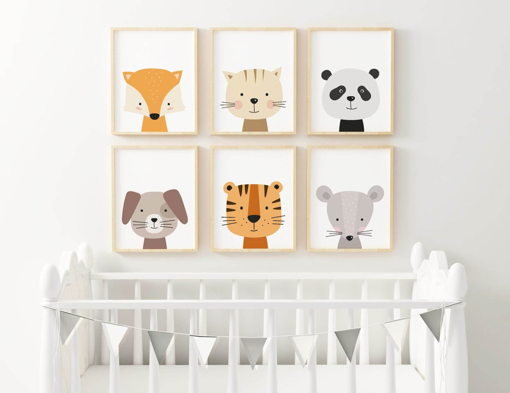 Adorable Safari Animal Wall Art Prints for Children's Rooms – Perfect for Playful Décor - Wall Funk