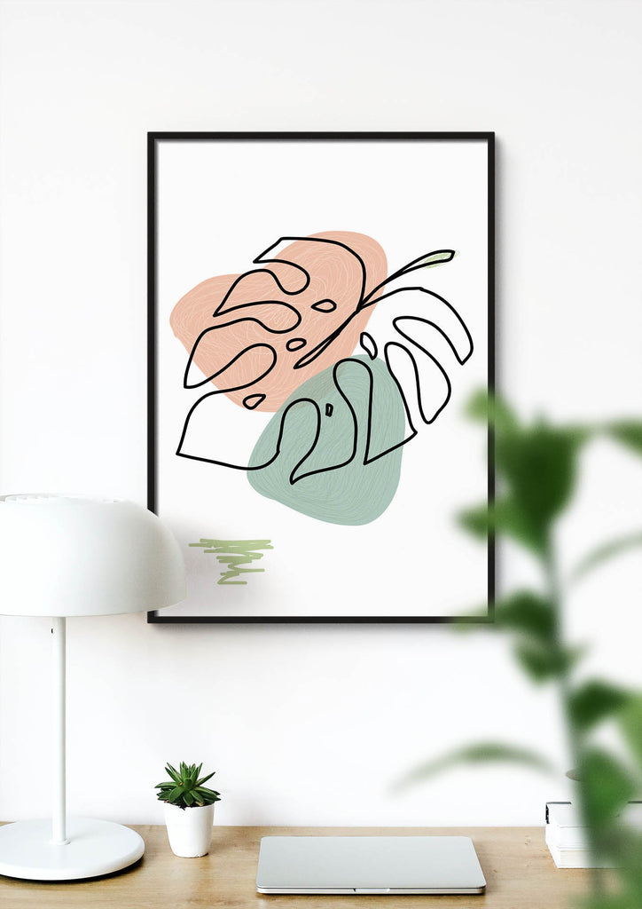 Beautifully Minimalist Floral Abstract Wall Art Prints for Refreshing Home Decor - Wall Funk