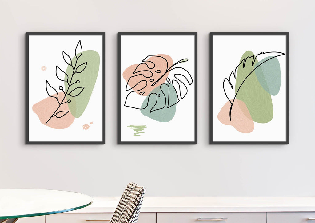 Beautifully Minimalist Floral Abstract Wall Art Prints for Refreshing Home Decor - Wall Funk