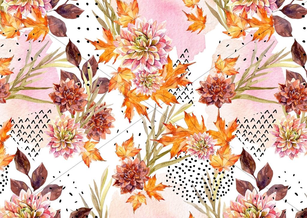 Autumnal Floral Wallpaper Sample - Wall Funk