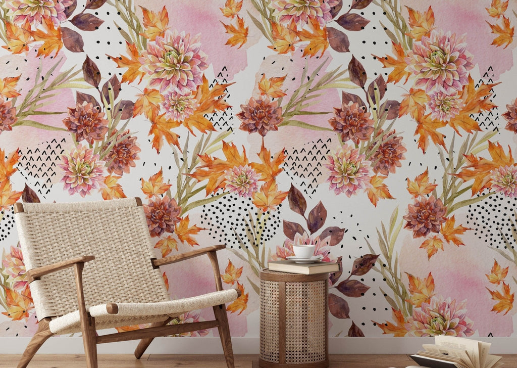 Autumnal Floral Wallpaper - Wall Funk