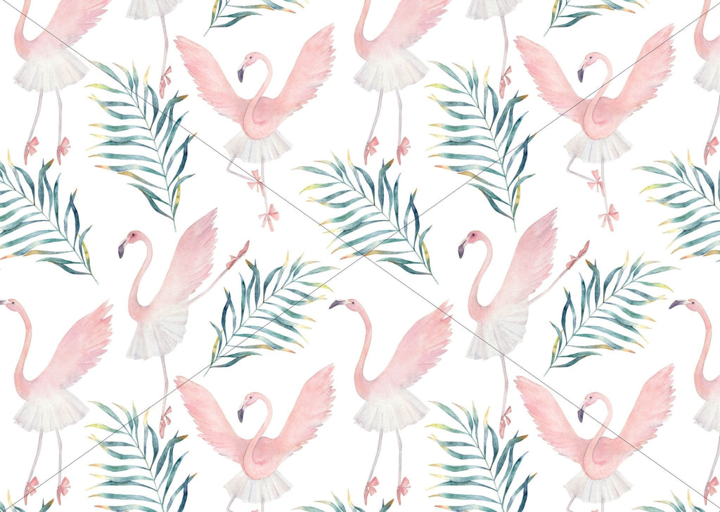 Ballerina Flamingo Wallpaper Sample - Wall Funk