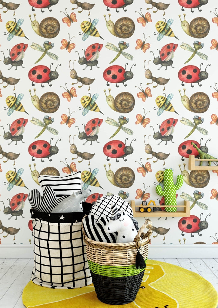 Bees & Bugs Wallpaper Sample - Wall Funk