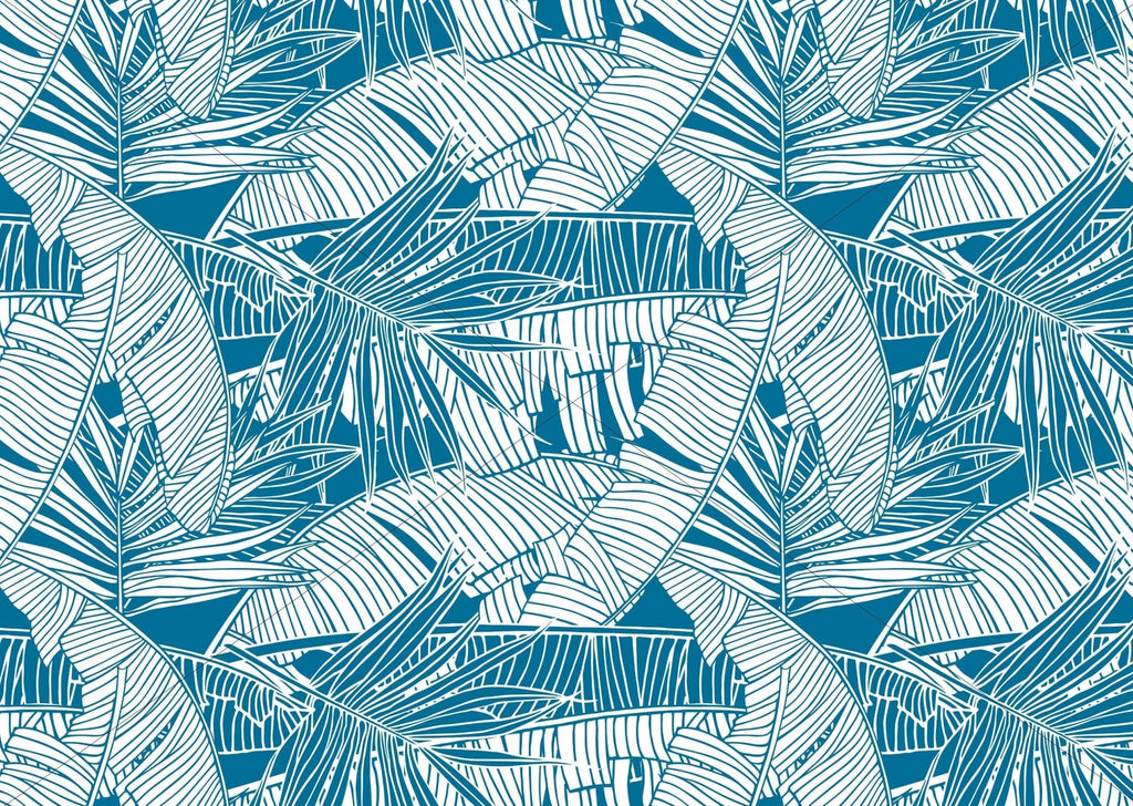 Blue Tropical Wallpaper - Wall Funk
