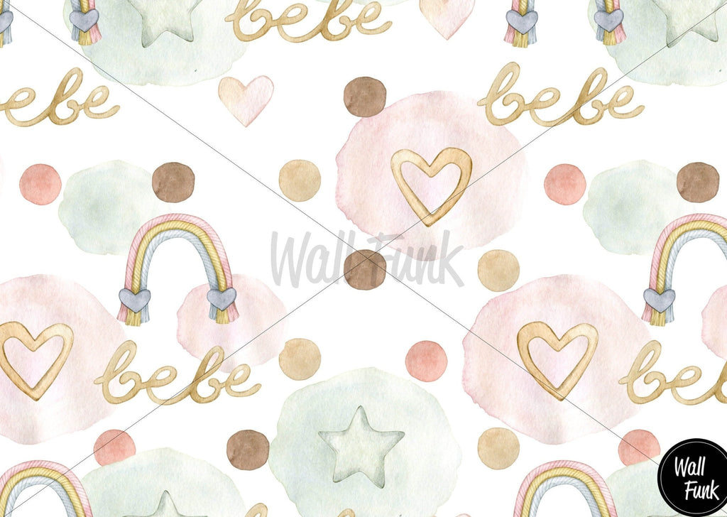 Boho Bebe Rainbows Wallpaper Sample - Wall Funk