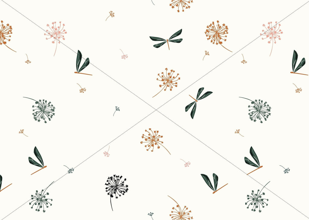 Boho Minimalist Floral Wallpaper Sample - Wall Funk
