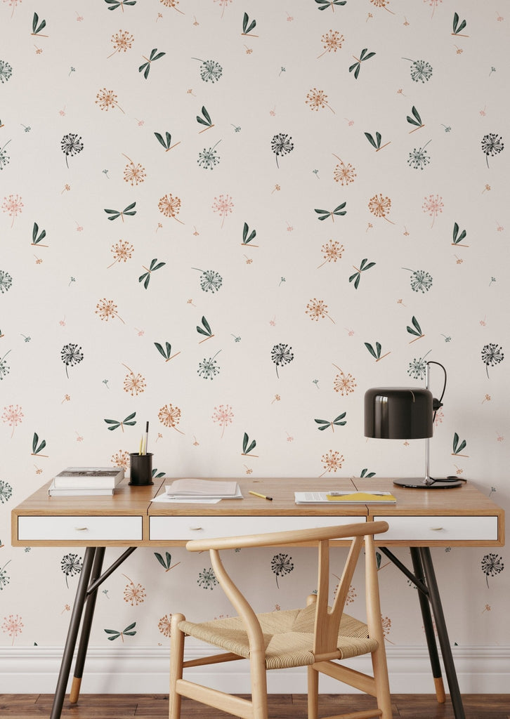 Boho Minimalist Floral Wallpaper - Wall Funk