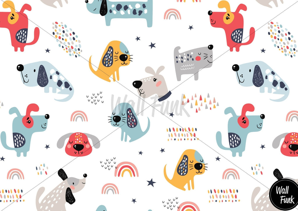 Cartoon Dogs Wallpaper Sample - Wall Funk