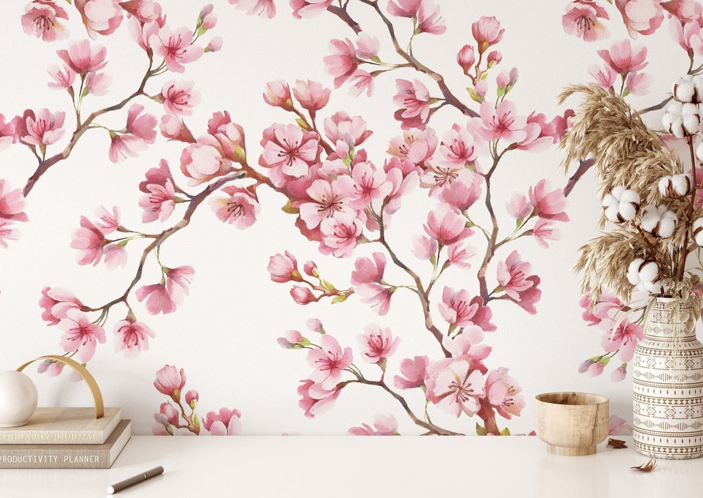 Cherry Blossom Floral Wallpaper - Wall Funk