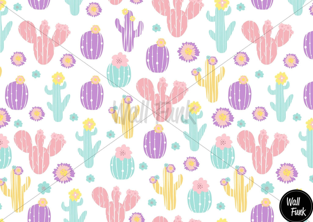 Colourful Cactus Wallpaper Sample - Wall Funk