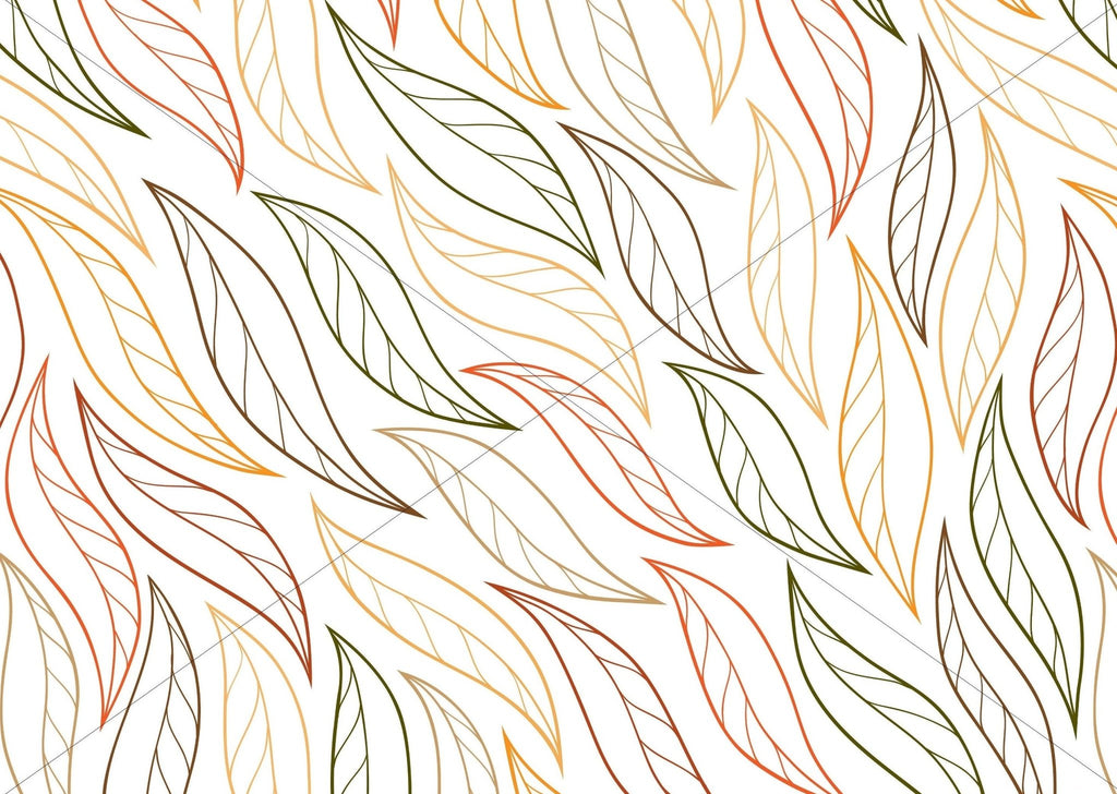 Colourful Leaves Floral Wallpaper Sample - Wall Funk