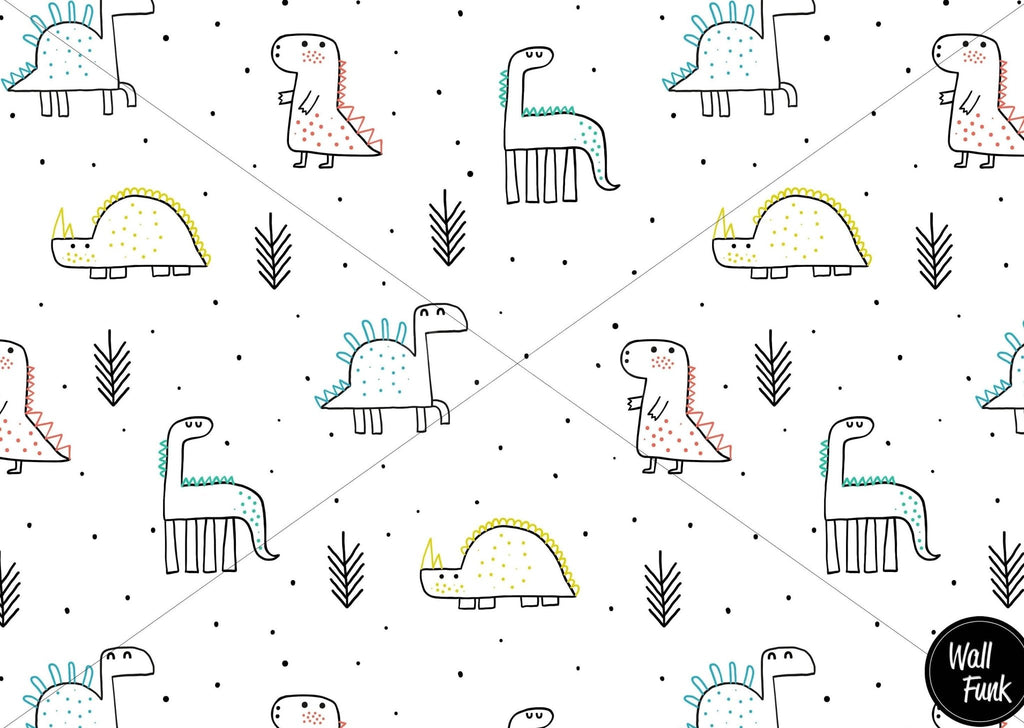 Cute Dinosaurs Wallpaper Sample - Wall Funk