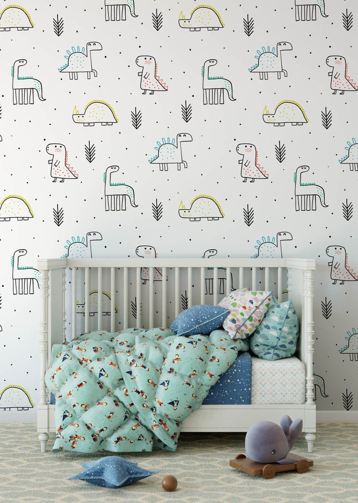 Cute Dinosaurs Wallpaper - Wall Funk