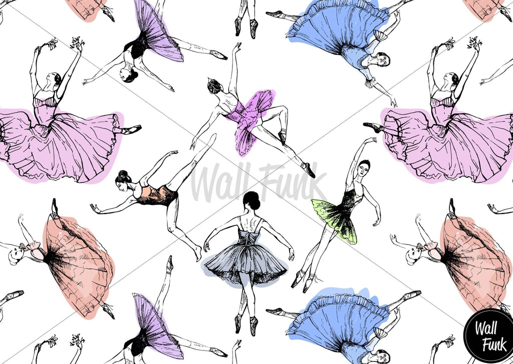 Dancing Ballerinas Wallpaper Sample - Wall Funk