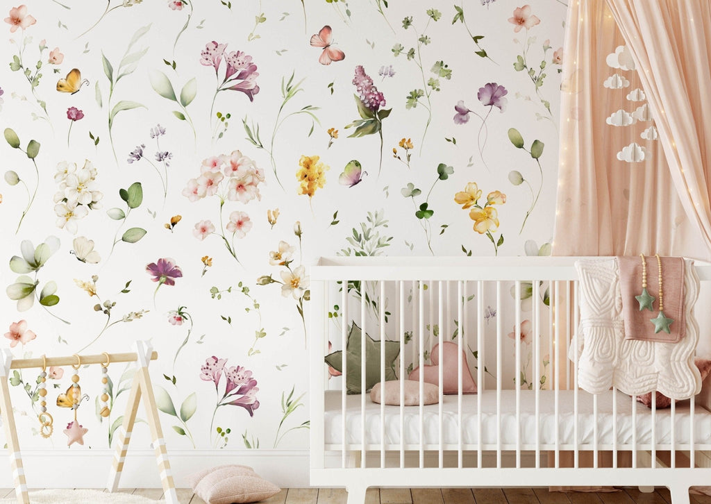 Delicate Blooms Floral Wallpaper - Wall Funk