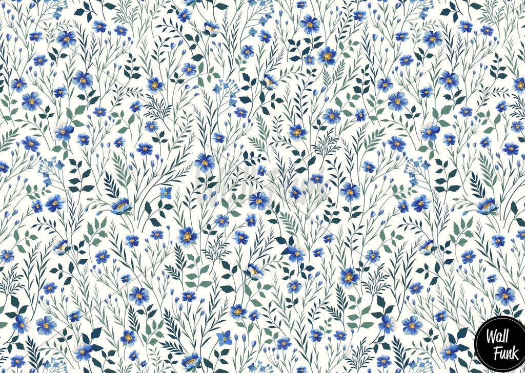 Forget-me-not Floral Wallpaper Sample - Wall Funk