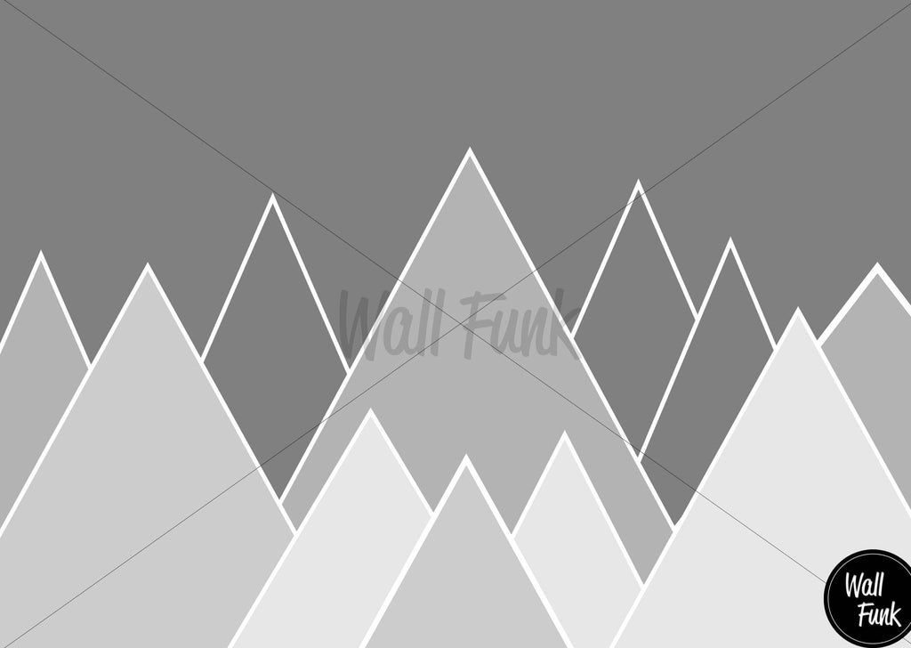 Grey Mountains Wallpaper Sample - Wall Funk