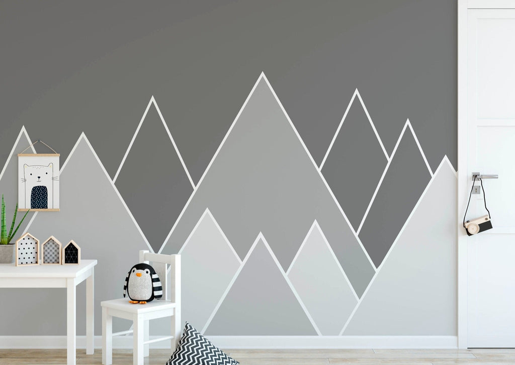 Grey Mountains Wallpaper - Wall Funk