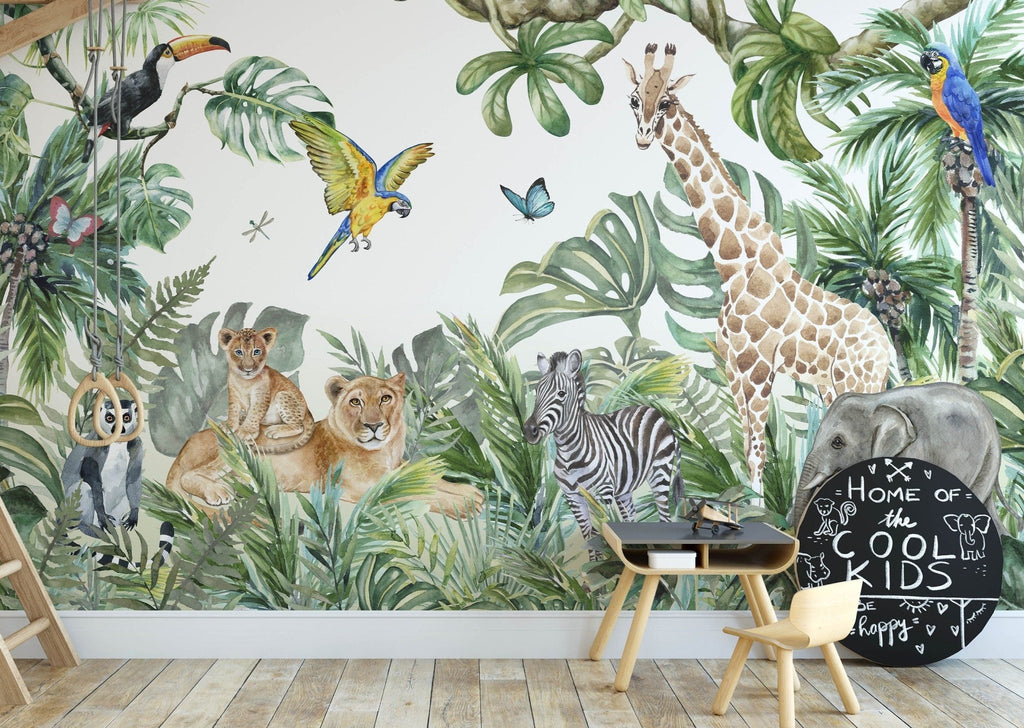 It's A Wild Life Jungle Mural - Wall Funk