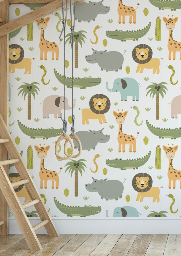 Jungle Animals Wallpaper - Wall Funk