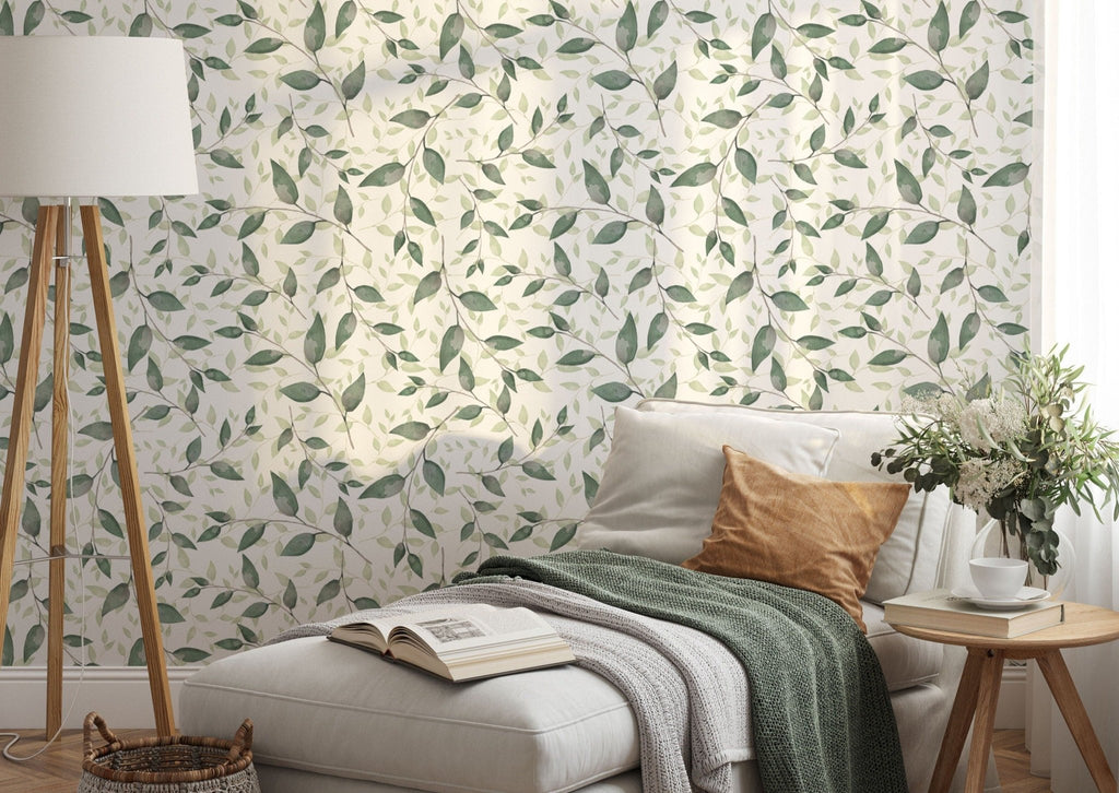Leaves Floral Wallpaper - Wall Funk