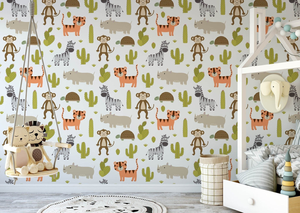 Monkey & Friends Jungle Wallpaper Sample - Wall Funk