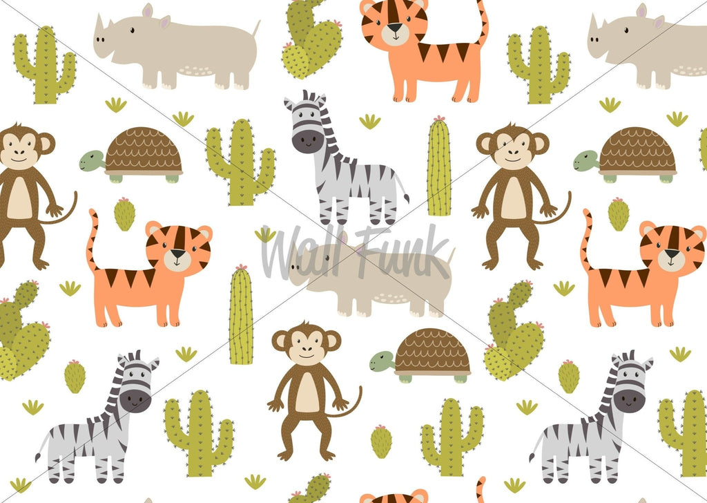 Monkey & Friends Jungle Wallpaper - Wall Funk