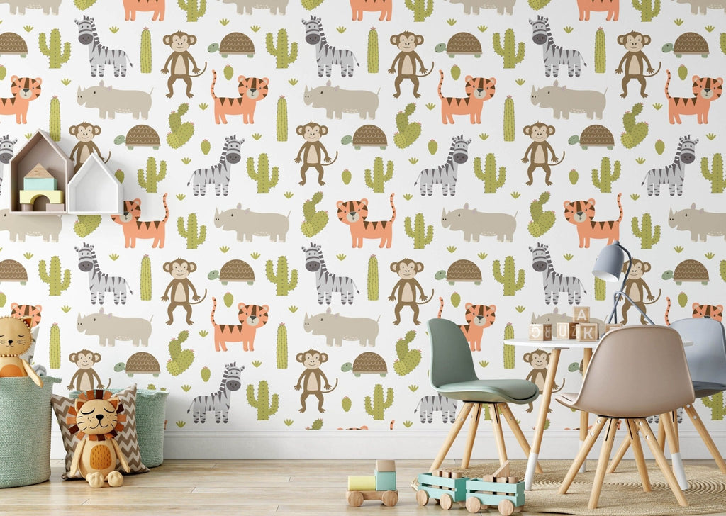 Monkey & Friends Jungle Wallpaper - Wall Funk