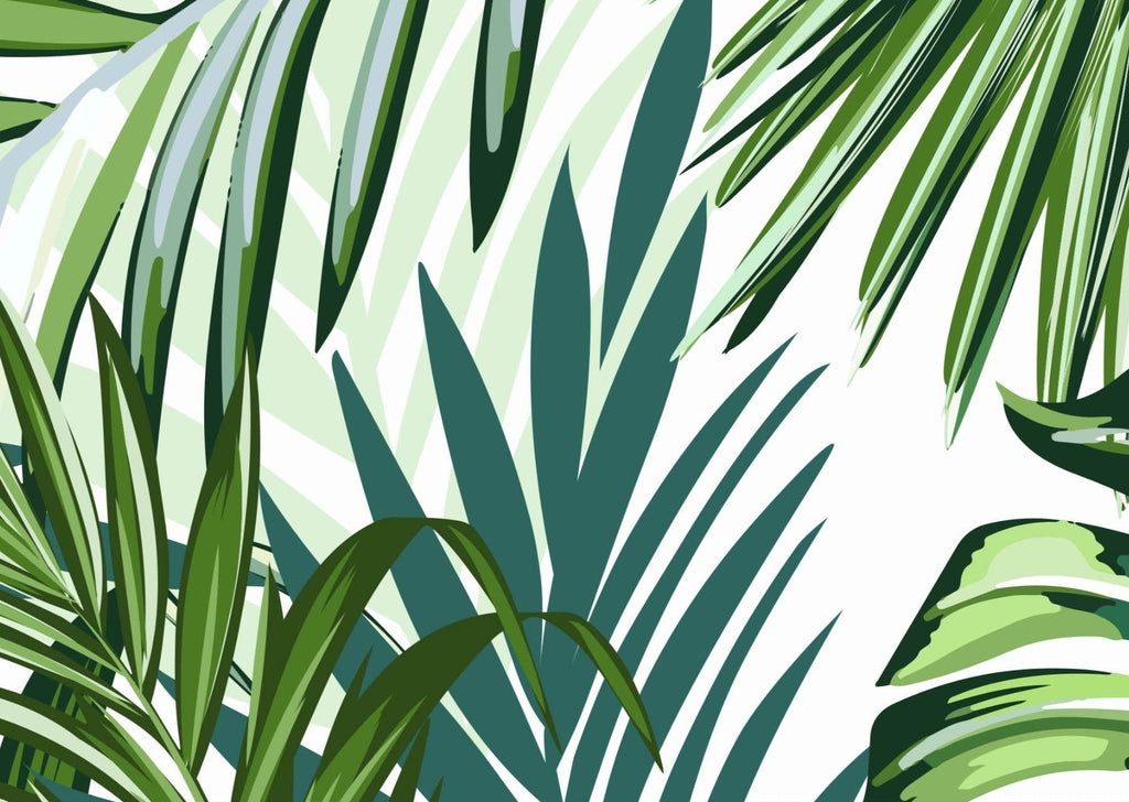 Monstera Leaf Tropical Wallpaper Sample - Wall Funk