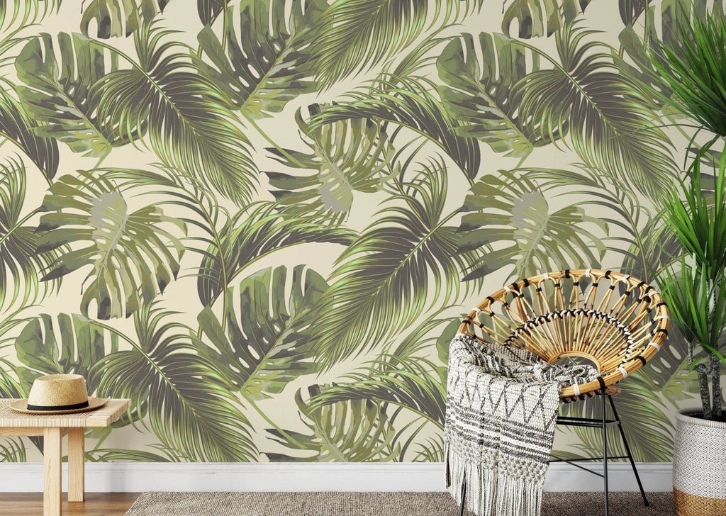 Palm Leaves Wallpaper - Wall Funk