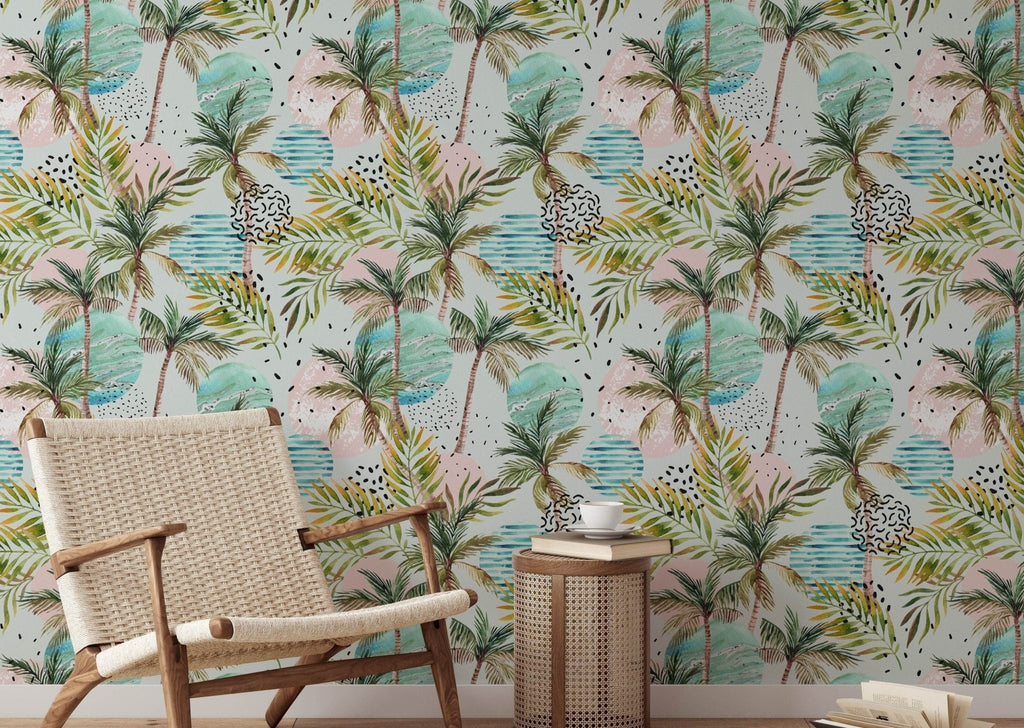 Palm Trees Tropical Wallpaper - Wall Funk