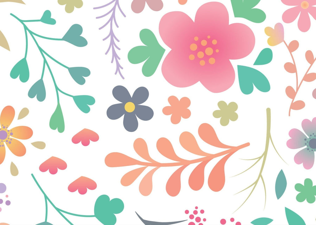 Pastel Floral Wallpaper Sample - Wall Funk