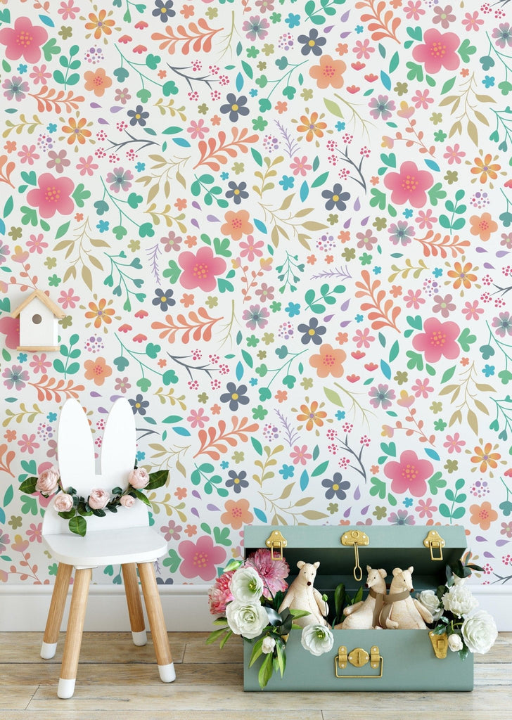 Pastel Floral Wallpaper - Wall Funk