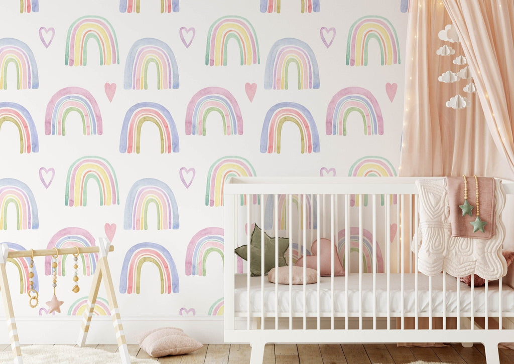 Pastel Rainbows Wallpaper - Wall Funk
