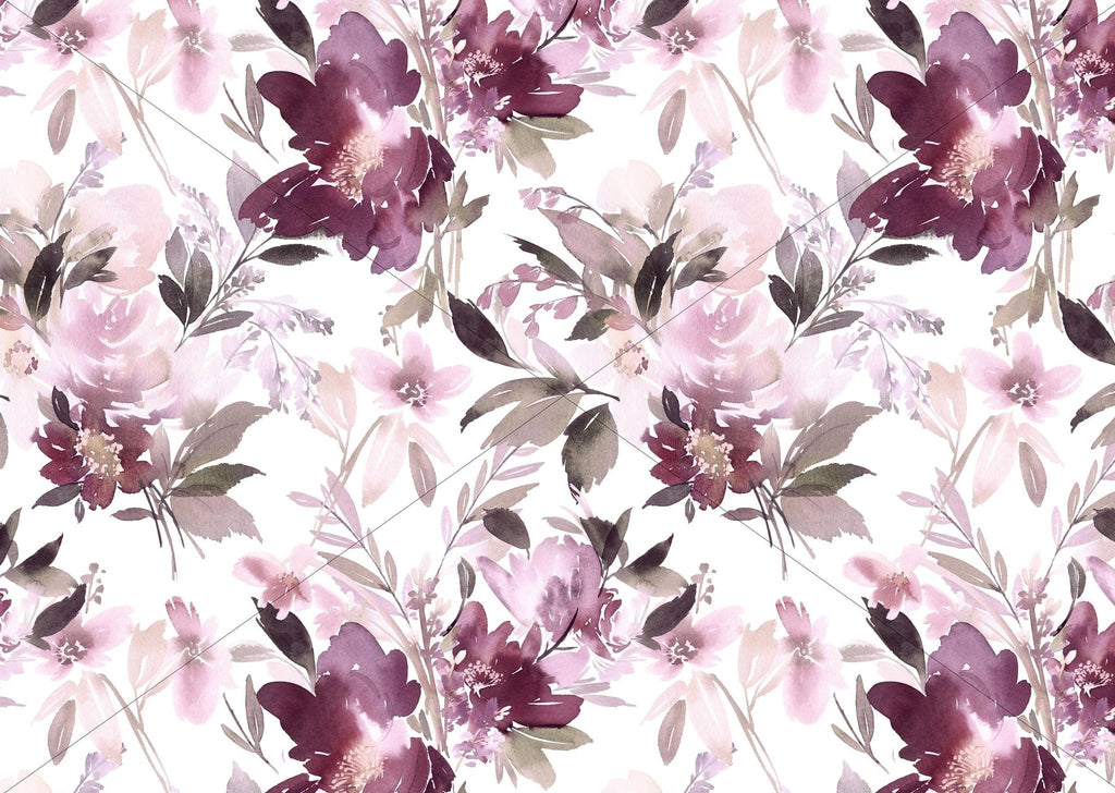 Pink & Purple Floral Wallpaper - Wall Funk