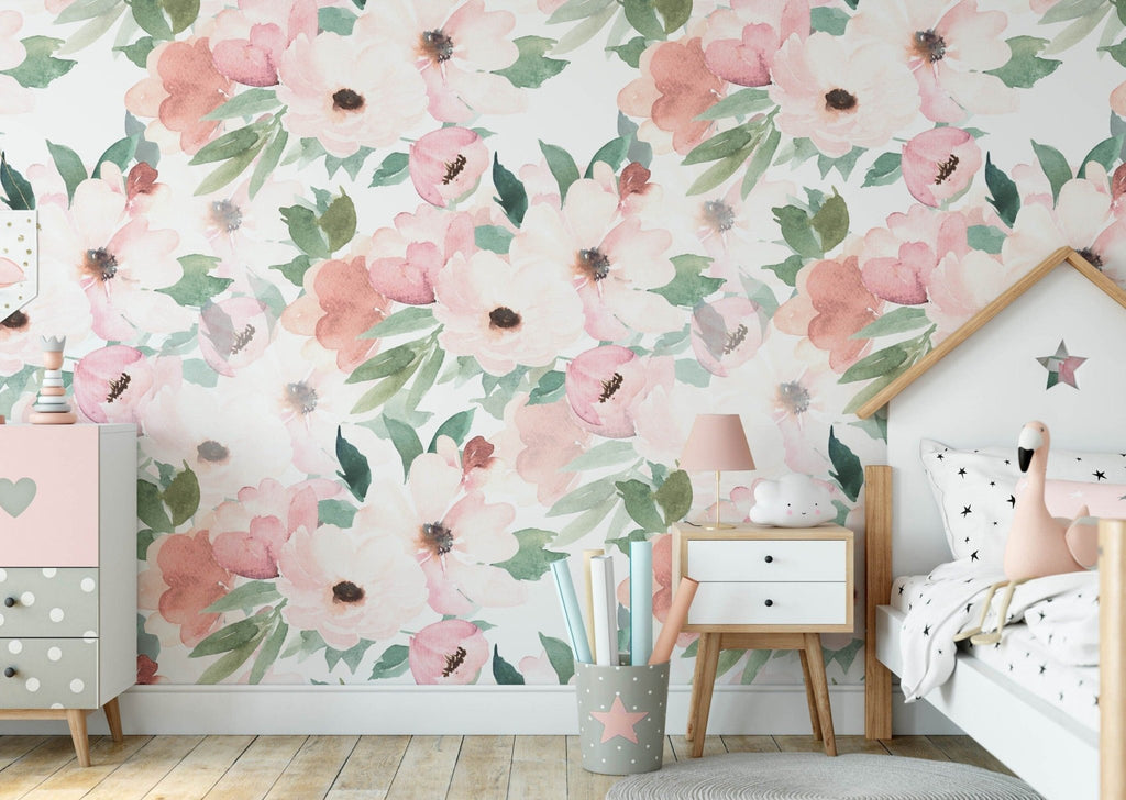 Pink Watercolour Wallpaper Sample - Wall Funk