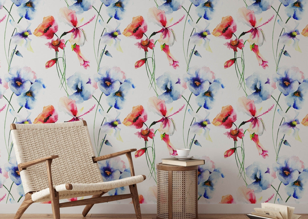 Poppy Floral Wallpaper - Wall Funk