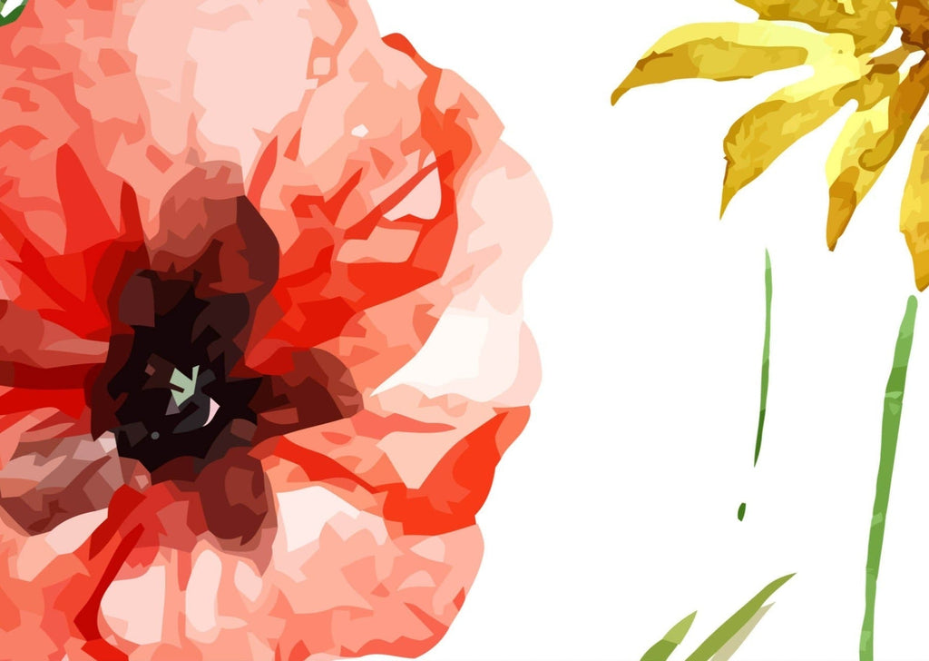 Poppy Meadow Floral Wallpaper Sample - Wall Funk