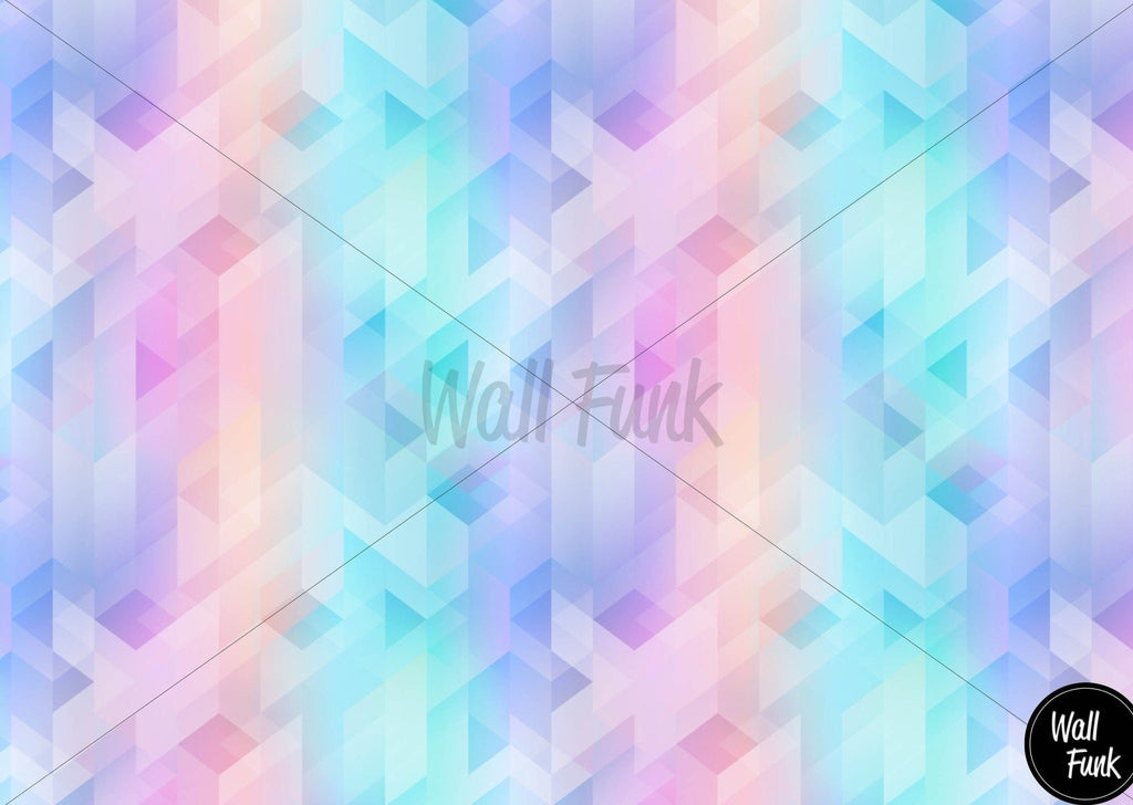 Rainbow Geometric Wallpaper - Wall Funk