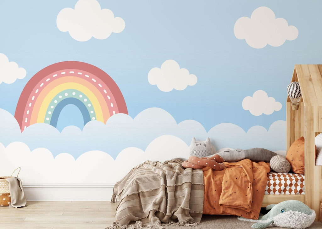 Rainbow in the Sky Mural Sample - Wall Funk