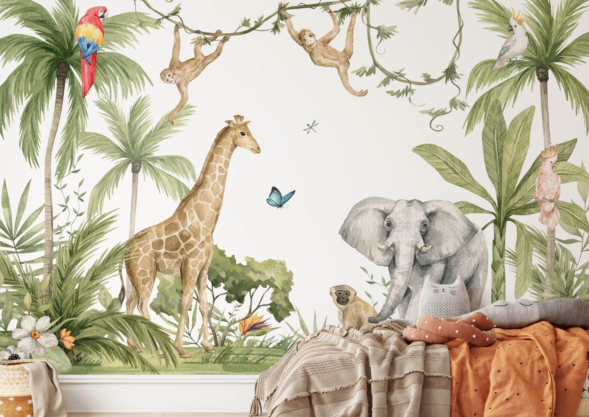 Nursery Wallpaper Safari Animals
