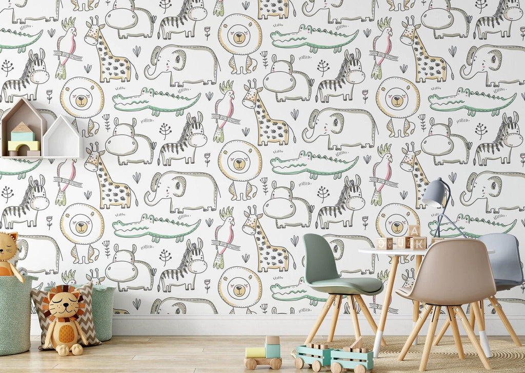 Safari Animals Wallpaper - Wall Funk