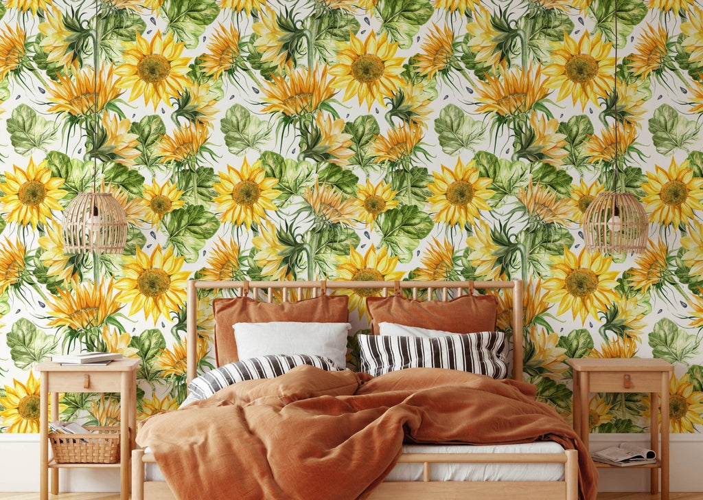 Sunflowers Wallpaper Sample - Wall Funk