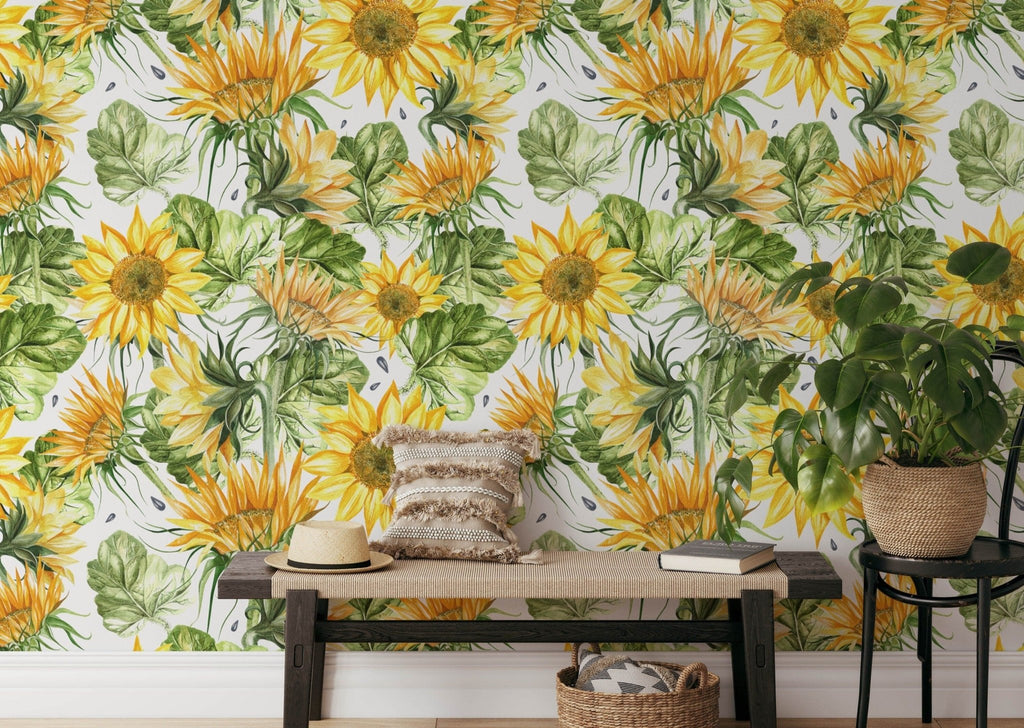 Sunflowers Wallpaper - Wall Funk