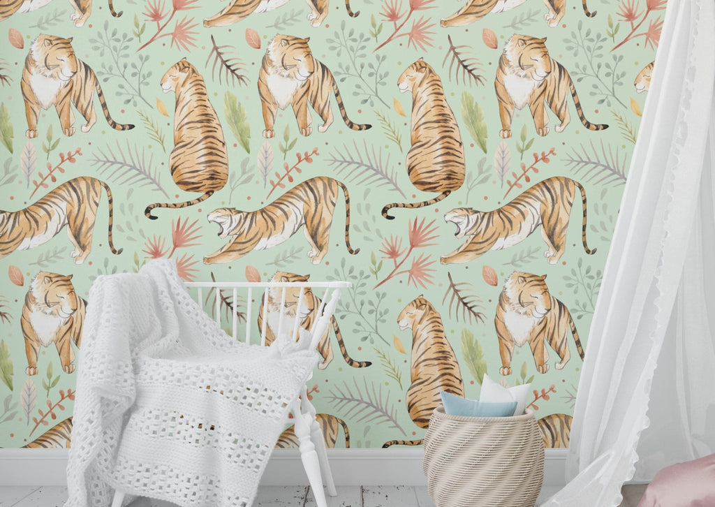 Tiger Jungle Wallpaper - Wall Funk