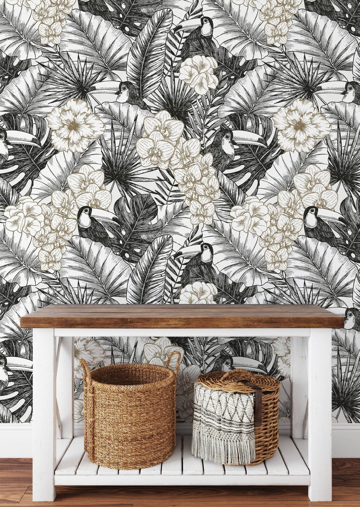 Toucan Tropical Wallpaper Sample - Wall Funk