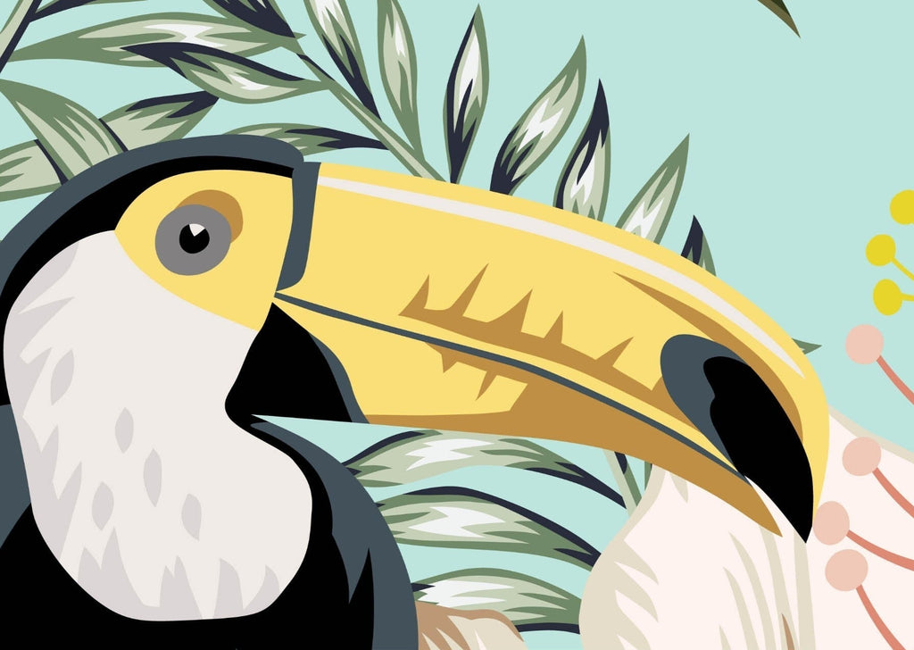 Toucan Tropical Wallpaper Sample - Wall Funk