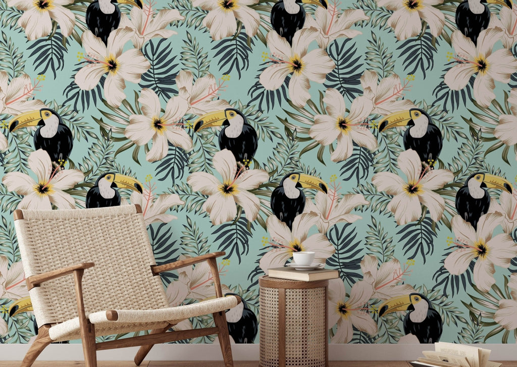 Toucan Tropical Wallpaper - Wall Funk