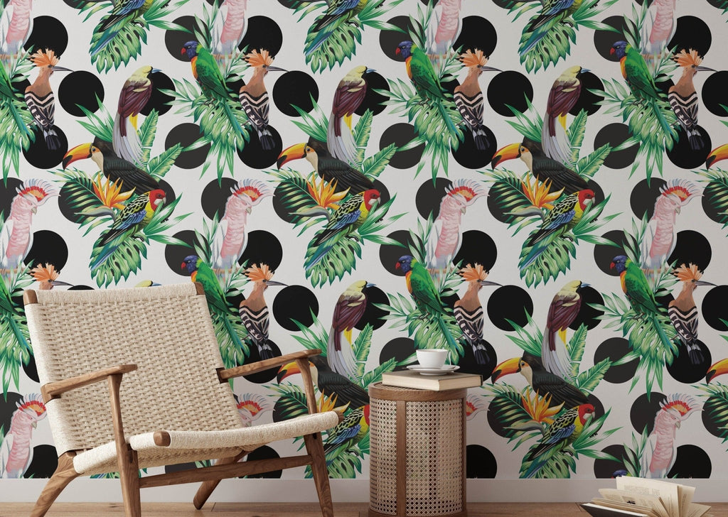 Tropical Birds Wallpaper - Wall Funk