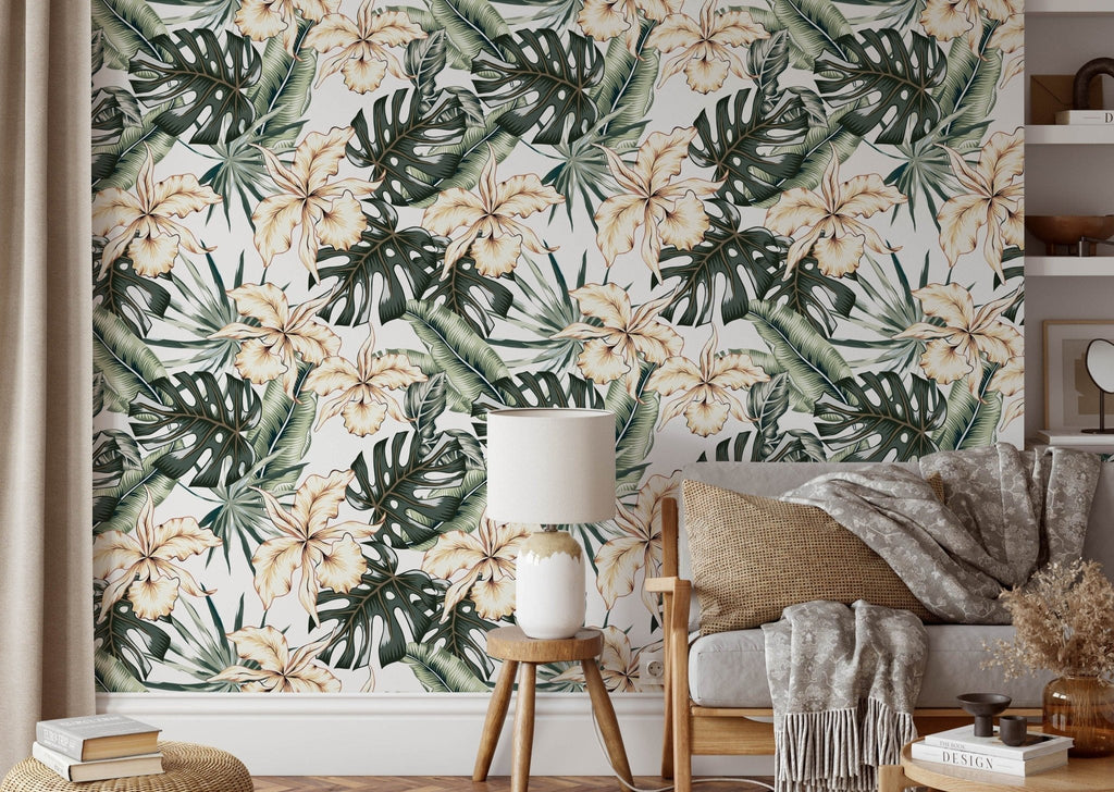 Tropical Floral Wallpaper - Wall Funk